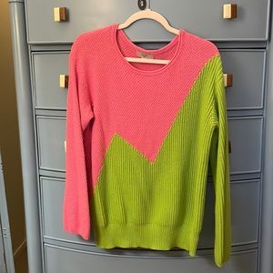 Pink and Lime Green Colorblock Oversize Sweater Victor Glemaud for Target